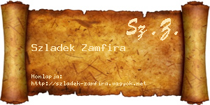 Szladek Zamfira névjegykártya